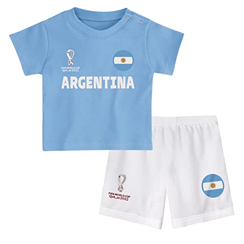 FIFA Unisex Kinder Official World Cup 2022 Tee & Short Set, Toddlers, Argentina, Team Colours, Age 3, Blue, Medium FIFA Unisex Kinder Official World Cup 2022 Tee & Short Set, Toddlers, Argentina, Team Colours, Age 3, Blue, Medium von FIFA