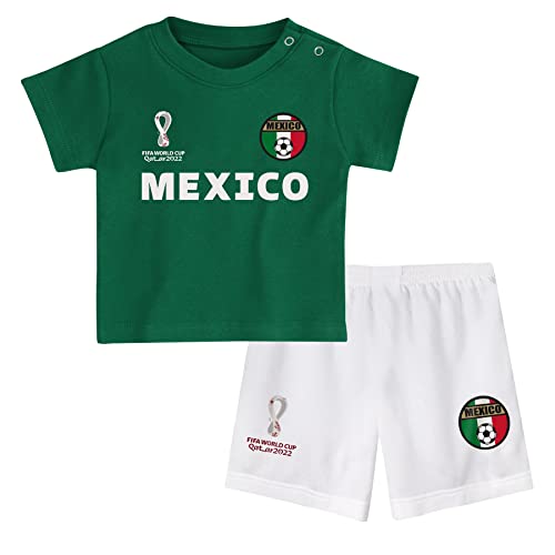 FIFA Unisex Kinder Official World Cup 2022 Tee & Short Set, Toddlers, Mexico, Team Colours, Age 3, Green, Medium von FIFA