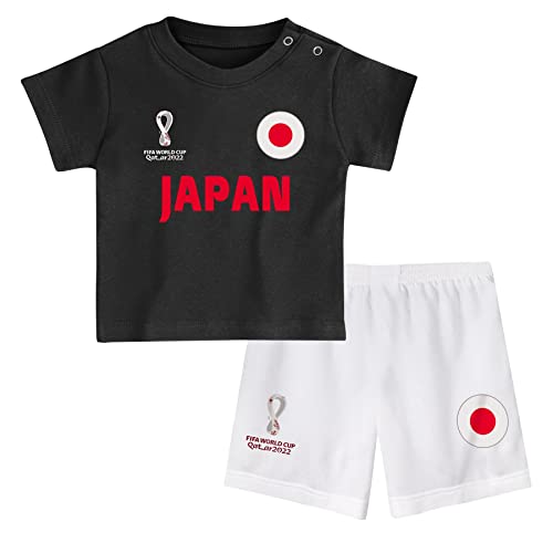 FIFA Kinder Offizielles World Cup 2022 T-Shirt und Shorts – Japan – Auswärts Country Tee & Shorts Set, Weiß, 18 Months von FIFA