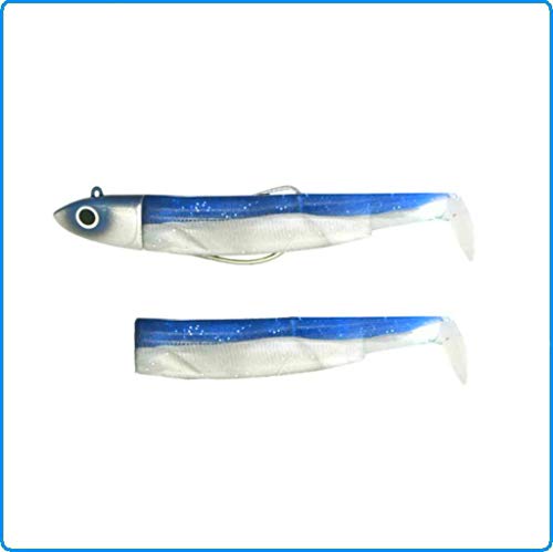 Black Minnow BM160 Köder, weiche Vinylköder, für Reißangeln, 1 Kopf Offshore 60 g Khaki + 2 Körper + 1 Haken Nr. 5, 60g Combo OffShore AZUL Black Minnow BM160 Köder, weiche Vinylköder, für Reißangeln, 1 Kopf Offshore 60 g Khaki + 2 Körper + 1 Haken Nr. 5, 60g Combo OffShore AZUL von Fiiish