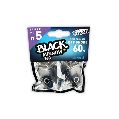 Fiiish Black Minnow 2 Fishing Jig Heads - Blue/Silver, 60 g von FIIISH