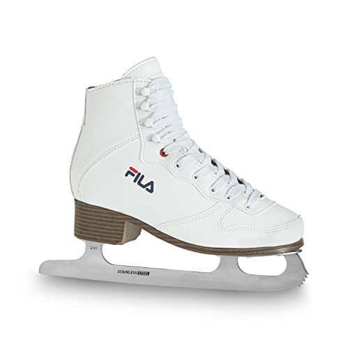 FILA Damen FILA Eve Ace Kunstlaufschlittschuh für Damen Eiskunstlauf Eislaufen Edelstahlkufe Starker H, Weiß, 40.5 EU von FILA