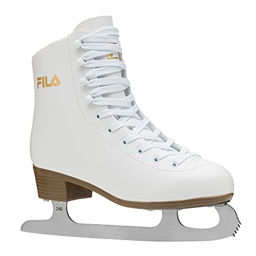 FILA Damen Schlittschuhe Cortina, Eislaufschuhe Größe 38, Kunstlaufschuhe mit Edelstahlkufen, weiß von FILA