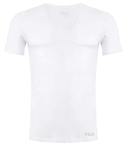 Fila Herren T-Shirt Mit V-Ausschnitt FU5001 Man V-Neck Undershirt 300 M, 300 White, M, FU5001 Fila Herren T-Shirt Mit V-Ausschnitt FU5001 Man V-Neck Undershirt 300 M, 300 White, M, FU5001 von FILA