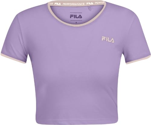 FILA Damen Tivoli Cropped Tee T-Shirt, Viola, XS EU von FILA