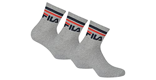 FILA Unisex F9398 Socken Uni Socken, 3 Paar, grau, 43-46 FILA Unisex F9398 Socken Uni Socken, 3 Paar, grau, 43-46 von FILA