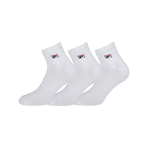 FILA Unisex Quarter Socken, Weiß, 43-46 EU FILA Unisex Quarter Socken, Weiß, 43-46 EU von FILA
