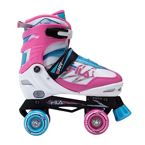 Fila Mädchen Joy Girl Roller Skate, Weiß/Pink/Hellblau, M/38 von FILA