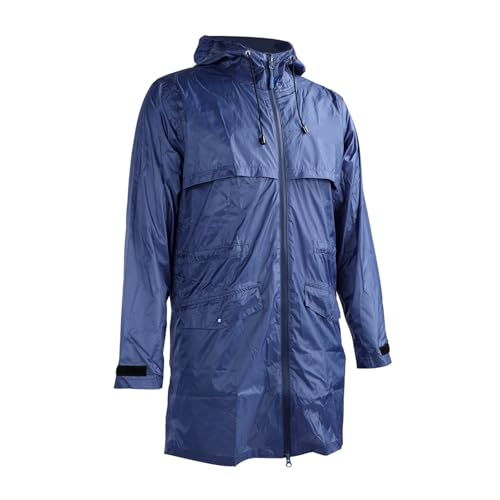 FILFEEL 8000 Mm wasserdichte, Winddichte Herren-Regenjacke aus PVC, Reflektierende Streifen, Kapuzen-Regenmantel Zum Wandern, Angeln, Täglich, Lässig, mit Verstellbarem Kordelzug (L) von FILFEEL