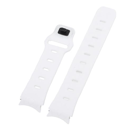 FILFEEL Schnellverschluss-Silikon-Uhrenarmband mit Fußball-Textur, Ersatz-Silikonarmband, Zweifarbig für Watch 6 5 4, Rissiges Design Bietet Dauerhafte Passform für Smartwatch (White) von FILFEEL