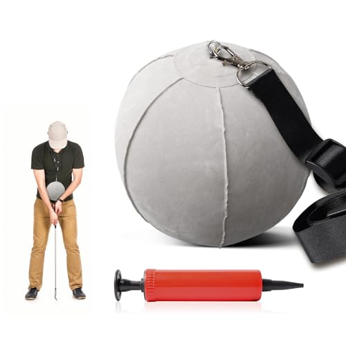 FINGER TEN Golf-Trainingshilfe, aufblasbare Bälle mit Luftpumpe, verstellbares Umhängeband, Unterstützung beim Unterrichten der Haltungskorrektur, Trainer für Männer und Frauen, Anfänger, Golfer FINGER TEN Golf-Trainingshilfe, aufblasbare Bälle mit Luftpumpe, verstellbares Umhängeband, Unterstützung beim Unterrichten der Haltungskorrektur, Trainer für Männer und Frauen, Anfänger, Golfer von FINGER TEN