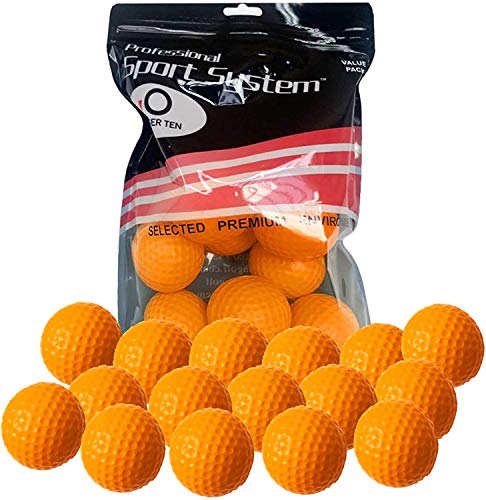 FINGER TEN Golf Übungsbälle Trainingsbälle 12 Stück Golfbälle Trainings Heimgebrauch Im Freien Garten Rot Orange Gelb Blau Für Damen Herren Kinder (Orange, 12 Stück) von FINGER TEN