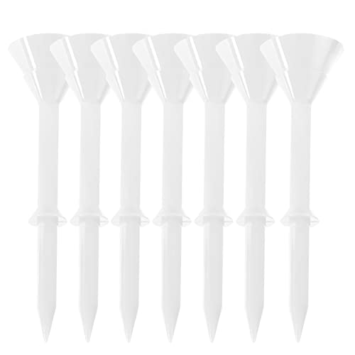 FINGER TEN Golftees Kunststoff Tee Lang 83mm 60 Count, Plastik Weiß Tees 3 1/4 Zoll Professional Unzerbrechliche Packung für Matte von FINGER TEN