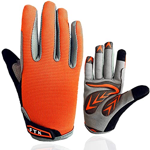 FINGER TEN Fahrradhandschuhe Kinder MTB Fahrrad Freizeit Vollfigner mit Gel rutschfest Wert 1 Paar Orange S, Radsport Skatehandschuhe für Sommer Jungen Mädchen 2-11 Jahre FINGER TEN Fahrradhandschuhe Kinder MTB Fahrrad Freizeit Vollfigner mit Gel rutschfest Wert 1 Paar Orange S, Radsport Skatehandschuhe für Sommer Jungen Mädchen 2-11 Jahre von FINGER TEN