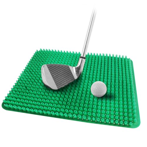 Golf Trainingsmatte Übungsmatte Putting Winter Fairway Übung für Indoor Outdoor, Golf Matte Schlagen für Swing und Chipping Praxis (Grün Matte) von FINGER TEN