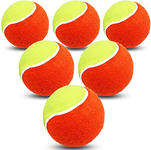 FINGER TEN Tennisbälle Anfänger Tennis Training Balls Methodikbälle Kinder Tennisball Wert 6 12 18 Stück, Übungs Ball Orange Kinderbälle für Haustiere Sport Spiele (Limette 6 Stück) von FINGER TEN