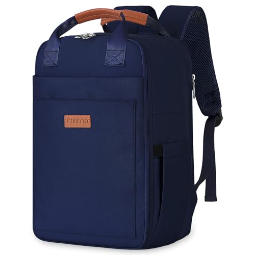 FIORETTO für Ryanair Handgepäck Rucksack 40x20x25 Klein Reiserucksack für Flugzeug Reise Rucksack Travel Backpack Carry on Luggage Schulrucksack mit Separatem 14-Zoll-Laptopfach Herren Damen Blau von FIORETTO