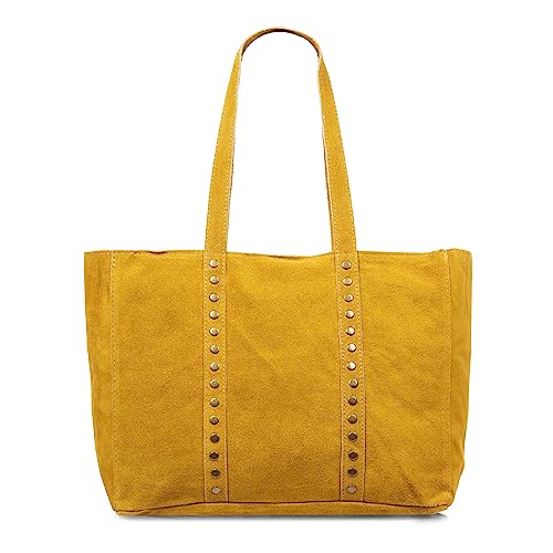 FIRENZE ARTEGIANI. Alonte Schultertasche Damen Echtleder Kunstleder 38x12x30cm Farbe: Kamel, Camel, Utility von FIRENZE ARTEGIANI