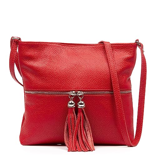 FIRENZE ARTEGIANI. Altino Umhängetasche für Damen, Echtleder, Dollaro-Finish, 27 x 6 x 25 cm, Farbe: Rot, rot, Utility FIRENZE ARTEGIANI. Altino Umhängetasche für Damen, Echtleder, Dollaro-Finish, 27 x 6 x 25 cm, Farbe: Rot, rot, Utility von FIRENZE ARTEGIANI