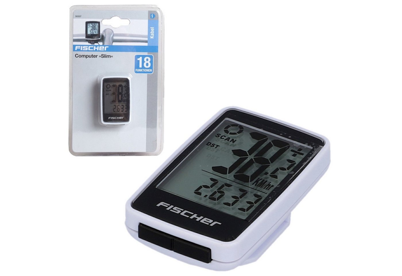 FISCHER Fahrrad Fahrradcomputer Fahrradcomputer Slim Fahrradtacho Weiß, Rad-Computer Tacho LCD Display 18 Funktionen FISCHER Fahrrad Fahrradcomputer Fahrradcomputer Slim Fahrradtacho Weiß, Rad-Computer Tacho LCD Display 18 Funktionen von FISCHER Fahrrad
