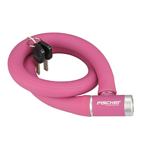 FISCHER Kabelschloss Fashion Big, Pink, 70 cm von Fischer