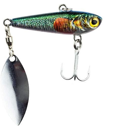 FISHN REALSPINNY Spinnerbait, Jig, Spinnerköder, Gewicht: 20g, Größe: 5,cm, Spinnerblatt: 3,8cm, Kunstköder, zum Spinnfischen auf Raubfische wie Hecht, Barsch, Forelle, Barsch, Zander von FISHN