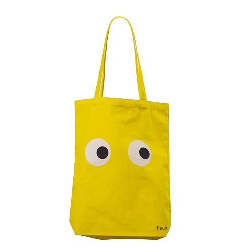 Fisura Einkaufstasche Augen, gelb, Tasche aus 100% Baumwolle, Original-Tasche, Einkaufstasche aus Baumwolle, Gelb, 43 cm x 37 cm, Augen, gelb, Utility Fisura Einkaufstasche Augen, gelb, Tasche aus 100% Baumwolle, Original-Tasche, Einkaufstasche aus Baumwolle, Gelb, 43 cm x 37 cm, Augen, gelb, Utility von FISURA