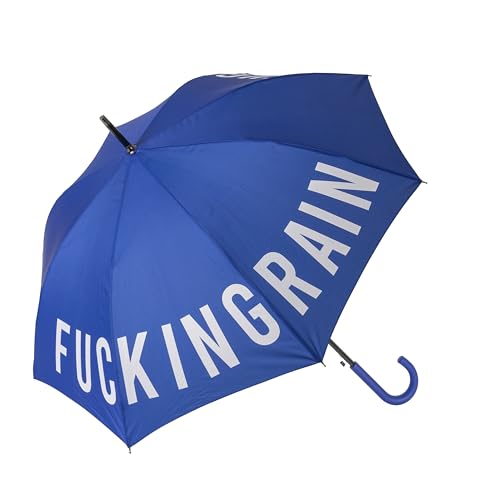 Fisura – Großer sturmfester Regenschirm F*cking rain in Blau für Jugendliche. Automatisches Öffnungssystem mit Knopf, ergonomischer Griff, 106 cm Durchmesser. Fisura – Großer sturmfester Regenschirm F*cking rain in Blau für Jugendliche. Automatisches Öffnungssystem mit Knopf, ergonomischer Griff, 106 cm Durchmesser. von FISURA