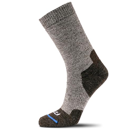 FITS Hiker Crew, Merinowollsocken für Damen und Herren – Komfort für den ganzen Fuß, rundum gepolstert, leicht, atmungsaktiv, geruchsresistent, Wandersocken, hergestellt in den USA, Braun, Größe XXL FITS Hiker Crew, Merinowollsocken für Damen und Herren – Komfort für den ganzen Fuß, rundum gepolstert, leicht, atmungsaktiv, geruchsresistent, Wandersocken, hergestellt in den USA, Braun, Größe XXL von FITS