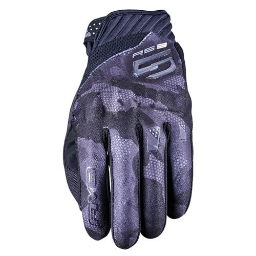 Five Funktionelle Motorradhandschuhe für die Stadt, RS3 EVO Graphics, 1KP-Zertifiziert, Camo, S von FIVE GLOVES