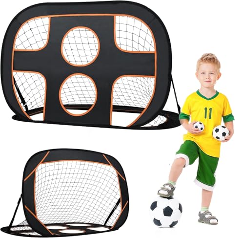 FIVMEN 2 in 1 Fussballtore für Garten Kinder Fußballtor Pop-Up mit Torwand Faltbar Fussball Tor inkl. Tragetasche Sport Kickback für Garten Indoor-Outdoor, 121x80cm FIVMEN 2 in 1 Fussballtore für Garten Kinder Fußballtor Pop-Up mit Torwand Faltbar Fussball Tor inkl. Tragetasche Sport Kickback für Garten Indoor-Outdoor, 121x80cm von FIVMEN