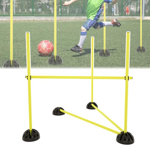 FIVMEN Agility Hürden Sprungstangen Set Trainingsstangen Trainingzubehör für Sprungkraft Dribbling und Beweglichkeit Slalomstangen Hobby Horse Hindernisse, Gelb FIVMEN Agility Hürden Sprungstangen Set Trainingsstangen Trainingzubehör für Sprungkraft Dribbling und Beweglichkeit Slalomstangen Hobby Horse Hindernisse, Gelb von FIVMEN