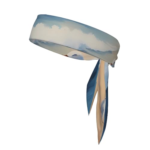 Airborne Seagulls Sport-Stirnbänder, Laufen, Fitness-Haarbänder für Herren und Damen, weich, für Tennis, Radfahren und Yoga. von FInpan