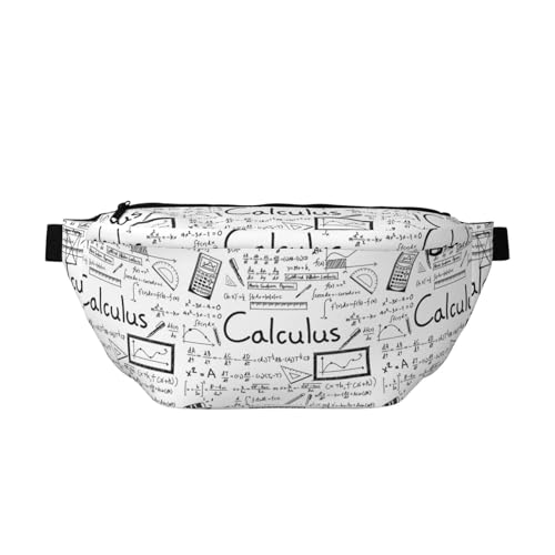 Math Geek Calculus Hüfttasche, verstellbare Crossbody-Tasche für Damen und Herren, Laufen, Wandern, Klettern, Fitnessstudio, Heimtrainer usw., Schwarz , Einheitsgröße von FInpan