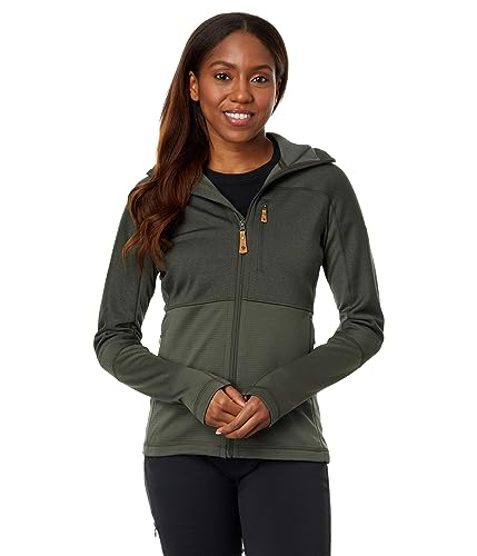 FJALLRAVEN Damen Abisko Trail Fleece W Jacke, Dunkles Waldgrün, XS von Fjäll Räven