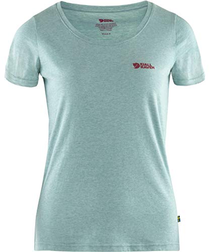 FJALLRAVEN Damen Logo T-Shirt W Unterhemd, Tonblau-Melange, M von Fjäll Räven