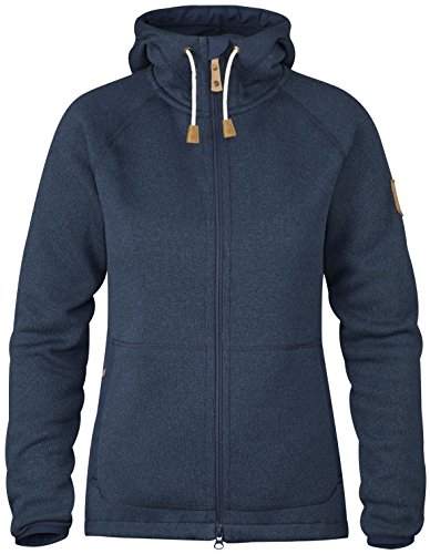 FJALLRAVEN Damen Övik Fleece Hoodie W Sweatshirt, Marineblau, XXS von Fjäll Räven