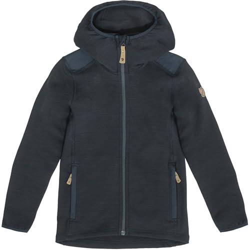 FJALLRAVEN F80880-555 Kids Keb Fleece Hoodie Dark Navy 128 von Fjäll Räven