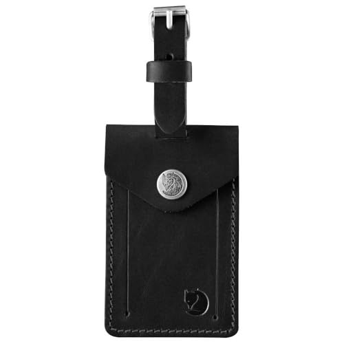 FJALLRAVEN Unisex Adult Leather Luggage Tag Accessories for Bags, Schwarz, One Size von Fjäll Räven