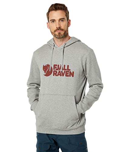 Fjallraven 84144-020-999 Logo Hoodie M Sweatshirt Herren Grey-Melange Größe XL von Fjäll Räven