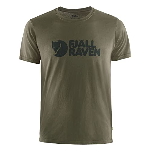 FJALLRAVEN 87310 Logo T-Shirt M T-Shirt Mens Dark Olive S von Fjäll Räven