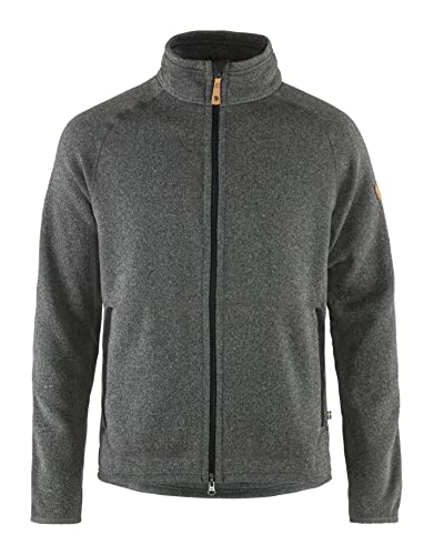 Fjallraven Mens Övik Fleece Zip Sweater M Sweatshirt, Dark Grey, XS von Fjällräven