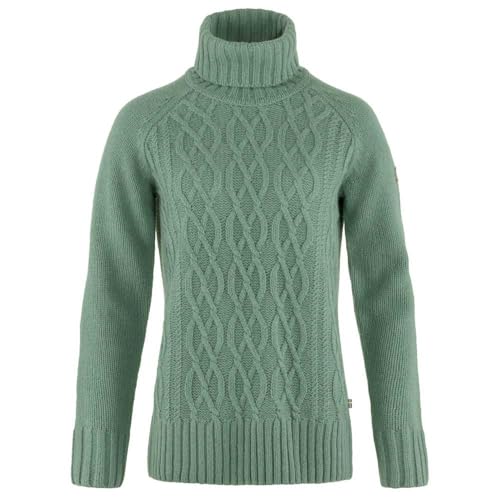 Fjallraven 84793-614 Övik Cable Knit Roller Neck W Sweatshirt Damen Patina Green Größe XL von Fjällräven