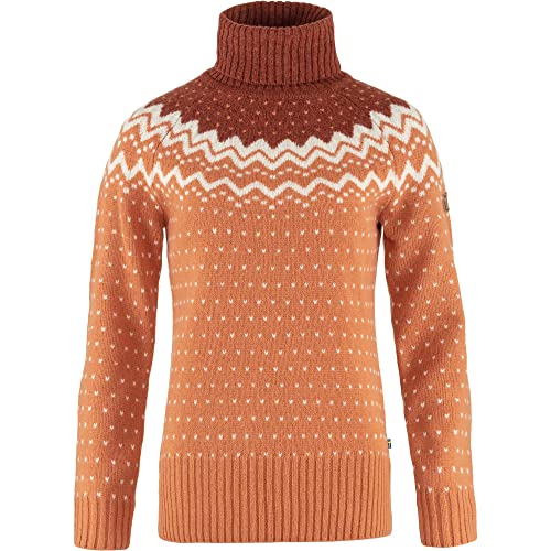 Fjallraven 84792-242-215 Övik Knit Roller Neck W/Övik Knit Roller Neck W Sweatshirt Damen Desert Brown-Autumn Leaf Größe S von Fjällräven