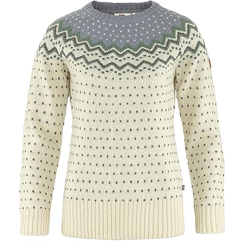 Fjallraven 89941-113-055 Övik Knit Sweater W/Övik Knit Sweater W Sweatshirt Damen Chalk White-Flint Grey Größe M von Fjäll Räven