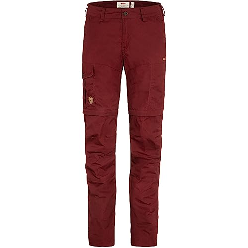 Fjallraven 89845-347 Karla Pro Zip-Off Trousers W Pants Damen Bordeaux Red Größe 34 von Fjäll Räven