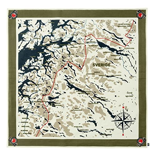 Fjallraven 87148-620 Swedish Classic Map Scarf Sports scarf Unisex Green Größe OneSize von Fjäll Räven