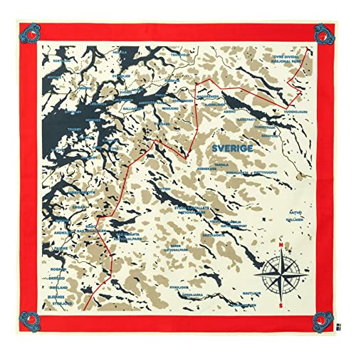 Fjallraven 87148-334 Swedish Classic Map Scarf Sports scarf Unisex True Red Größe OneSize von Fjäll Räven