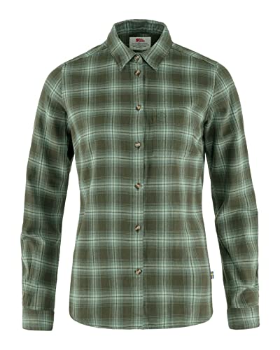 Fjallraven 89833-662-614 Övik Flannel Shirt W Shirt Damen Deep Forest-Patina Green Größe XS von Fjällräven