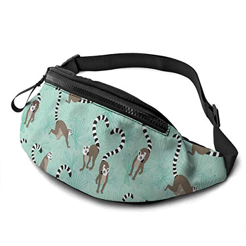 Gürteltasche für Männer und Frauen, Tier-Lemur-Hüfttasche mit Gürtel, verstellbare Schultertasche, Umhängetasche, Brusttasche für Reisen, Wandern, Radfahren, Laufen Gürteltasche für Männer und Frauen, Tier-Lemur-Hüfttasche mit Gürtel, verstellbare Schultertasche, Umhängetasche, Brusttasche für Reisen, Wandern, Radfahren, Laufen von FJAUOQ